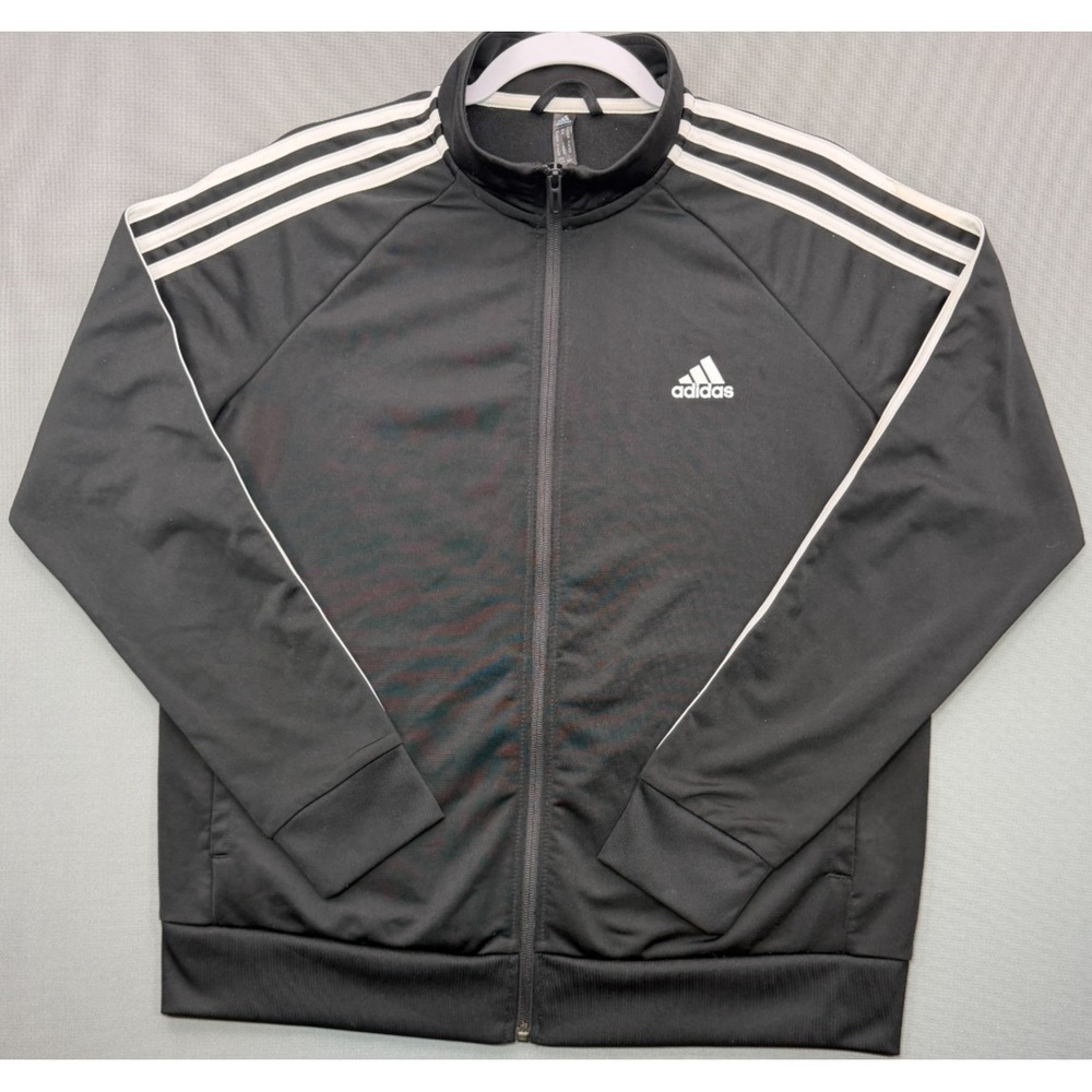 Adidas Essentials 3-Stripes Tricot Track Jacket Black H48443 | Women's XL